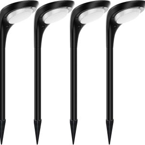 150 Lumen Bright Solar Outdoor Lights,4 Pack Solar Pathway Lights Waterproof Landscape Lighting Path Light for Garden Decor Walkway Yard Driveway Holiday Decorative Lamp